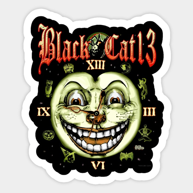Supreme black cheap cat sticker